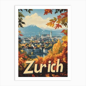 Aihrgdesign A Mid Century Modern Travel Poster For Zurich Sho Db534dfe 058a 4048 9d31 5d919e84b723 0 Art Print