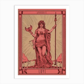 Aphrodite Pink Tarot Card 3 Art Print