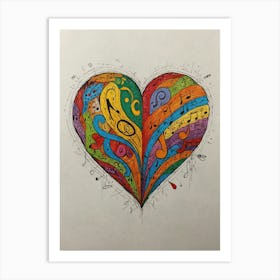 Heart Of Music 25 Art Print