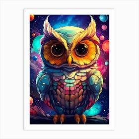 Colorful Owl 2 Art Print