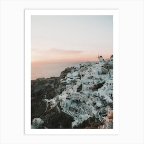 Santorini Sunset Art Print