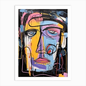 Abstract Portrait Of A Man Art Print