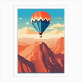 Hot Air Balloon Cappadocia Art Deco 1 Art Print
