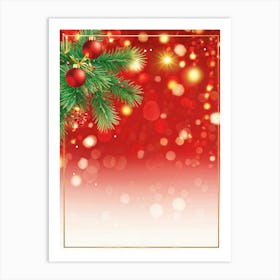 A Sparkling Holiday Card Adorned With Festive Decor From A Traditional December Landscape The Card (1) Art Print