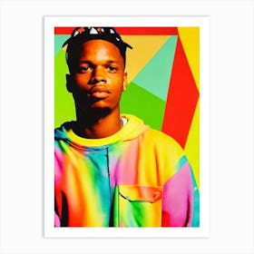 Denzel Curry Colourful Pop Art Art Print