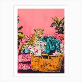 Leopard On A Couch 2 Art Print