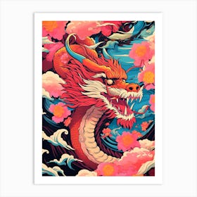 Dragon Close Up Illustration 2 Art Print
