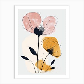 Paris Flower Market Boho Minimalist Style 1 Art Print