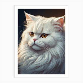 White Cat 2 Art Print