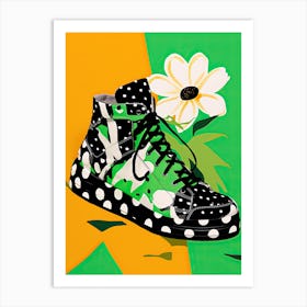 Shoes as Art: The Floral Sneaker Saga Art Print