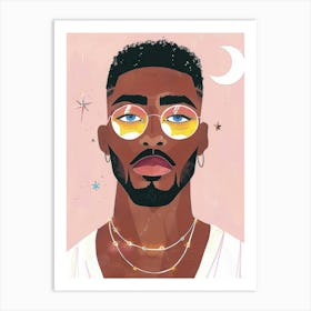 Man With Sunglasses 1 Art Print