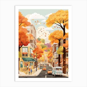 Seoul In Autumn Fall Travel Art 3 Art Print