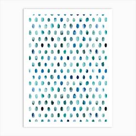 Palette Dots Blue Art Print