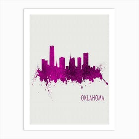 Oklahoma City Oklahoma City Purple Art Print