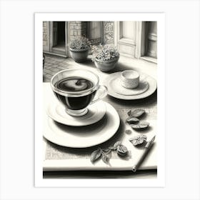 Coffee And Flowers Art Print