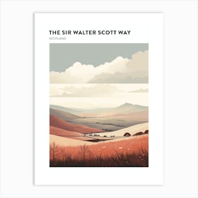 The Sir Walter Scott Way Scotland 3 Hiking Trail Landscape Poster Art Print