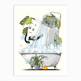 Toilet Paper In The Shower Art Print