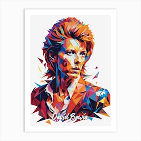 David Bowie 03 Portrait Music WPAP Pop Art Art Print