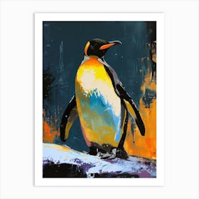 King Penguin Gold Harbour Colour Block Painting 2 Art Print