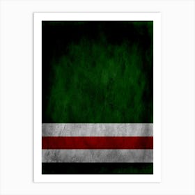 Chechen Republic Of Ichkeria Flag Texture Art Print