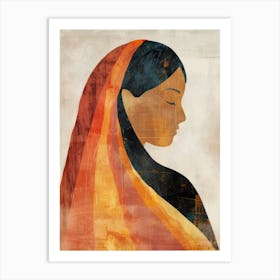 Portrait Of Indian A Woman Art Print