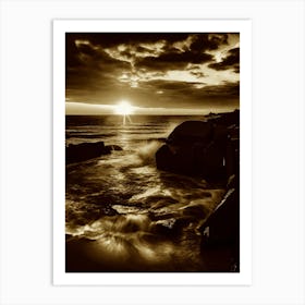 Sunset At The Beach 703 Art Print