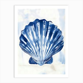 Blue Seashell 4 Art Print