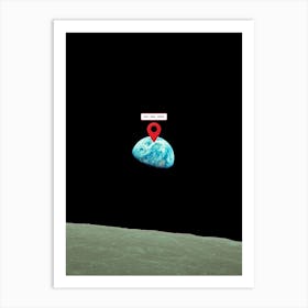 You are here: Earthrise, Apollo 8 — space poster Art Print