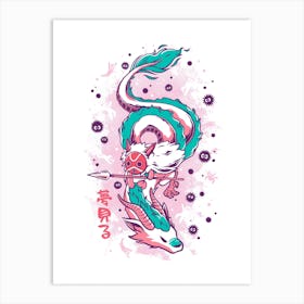 The Princess And The Dragon  Art Print