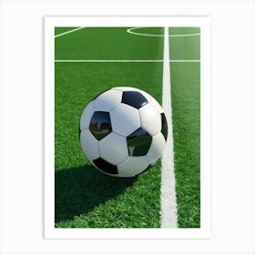 Soccer Ball On The Field 3 Art Print