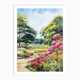 Norfolk Botanical Garden Usa Watercolour 1  Art Print