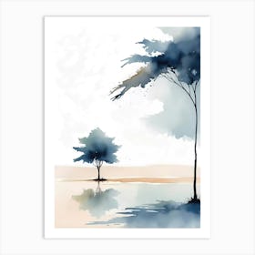 Watercolor Trees 2 Art Print