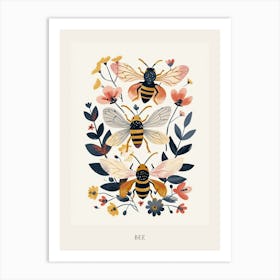 Colourful Insect Illustration Bee 4 Poster Art Print
