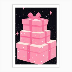 Pink Gift Boxes 1 Art Print