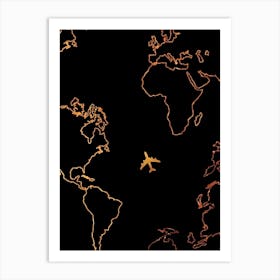 World Map 1 Art Print