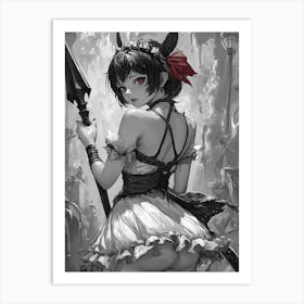 Demon Girl 4 Art Print