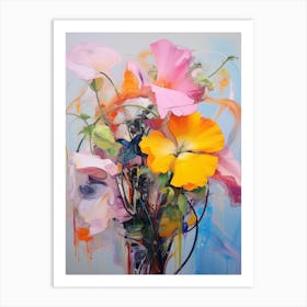 Abstract Flower Painting Petunia 2 Art Print