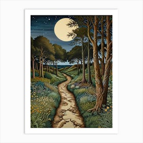 william morris Path To The Moon 1 Art Print