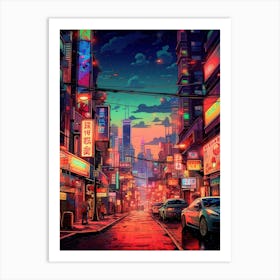 City At Night 14 Art Print