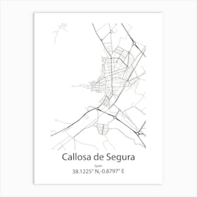 Callosa De Segura,Spain Minimalist Map Poster