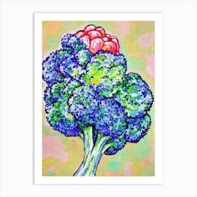 Broccoli 2 Fauvist vegetable Art Print