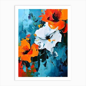 Abstract Floral Experiment With Abstract Shapes And Colors To Create A Modern Floral Composition (7) Art Print