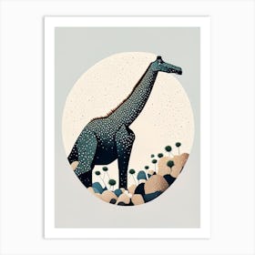 Brachiosaurus Terrazzo Style Dinosaur Art Print