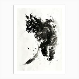 Black Cat Canvas Print Art Print
