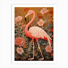 Greater Flamingo 4 Detailed Bird Painting Art Print