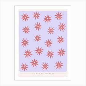 Ode To Flowers Lilac Art Print