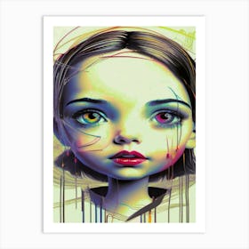 Girl With Heterochromia Eyes Art Print