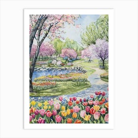 Tulips In Bloom 7 Art Print