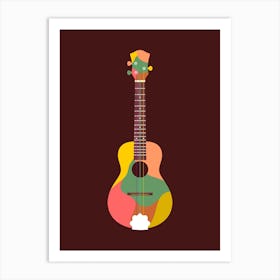 Cuk Keroncong Musical Instrument in Colorful Illustration Art Print
