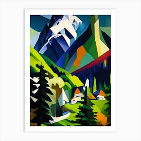 Berchtesgaden National Park Germany Cubo Futuristic Art Print